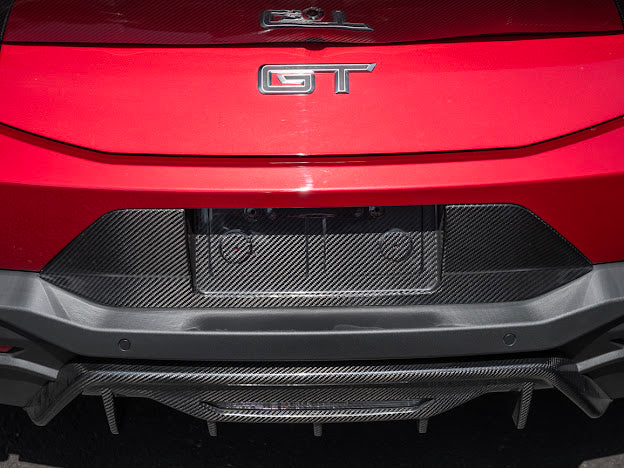 2024-UP MUSTANG S650 | CARBON FIBER LICENSE PLATE FRAME BACKING